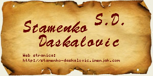Stamenko Daskalović vizit kartica